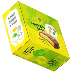 Печенье протеиновое глазированное FIT KIT Protein Cake (лимон-лайм) - набор 24 шт по 70 грамм