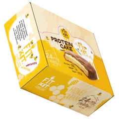 Отзывы Печенье протеиновое глазированное FIT KIT Protein Cake (медовый крем) - набор 24 шт по 70 грамм