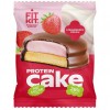 Печенье протеиновое глазированное FIT KIT Protein Cake - 10х50 грамм (клубника со сливками) (фото-1)