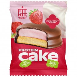 FIT KIT Protein Cake - 50 грамм клубника со сливками