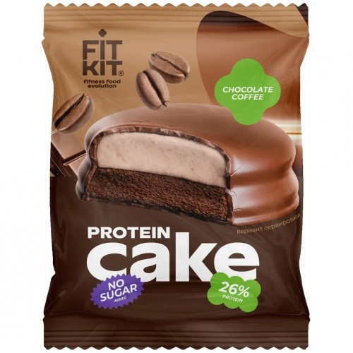 Печенье протеиновое глазированное FIT KIT Protein Cake - 50 грамм тирамису