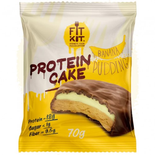 Печенье протеиновое глазированное FIT KIT Protein Cake - 70 грамм