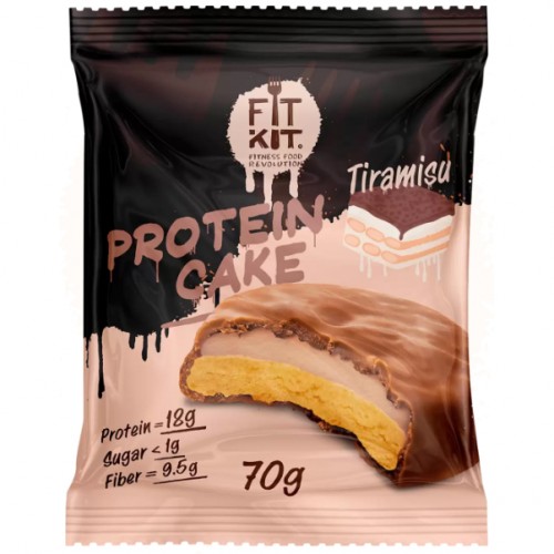 Печенье протеиновое глазированное FIT KIT Protein Cake - 70 грамм