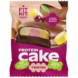 FIT KIT Twisted Protein Cake - 50 грамм вишня-миндаль-банан