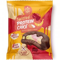 FIT KIT Twisted Protein Cake - 70 грамм вишня-миндаль-банан