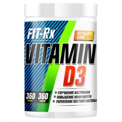 Витамин Д3 15 мкг FIT-Rx Vitamin D3 600 ME - 360 капсул