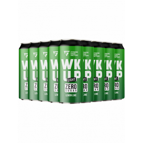 Fitness Food Factory Тонизирующий безалкогольный напиток WK UP Light - 12х450 мл (лимон-лайм)