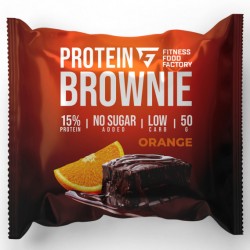 Fitness Food Factory Протеиновое брауни Protein Brownie - 50 грамм (срок) апельсин