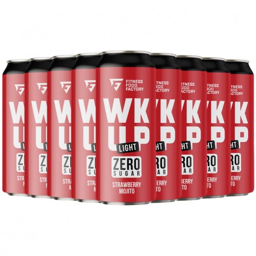 Fitness Food Factory Тонизирующий безалкогольный напиток WK UP Light - 12х450 мл (клубничный мохито)