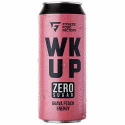 Fitness Food Factory Тонизирующий безалкогольный напиток WK UP - 450 мл гуава-персик