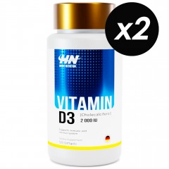 Отзывы Витамин Д3 50 мкг Hayat Nutrition Vitamin D3 2000 ME - 240 капсул (2 шт по 120 капсул)