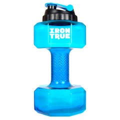 Бутылка-гантеля для воды IRONTRUE (голубая) - 2200 мл