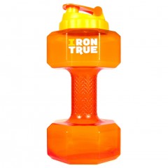 Бутылка-гантеля для воды IRONTRUE (оранжевая) - 2200 мл