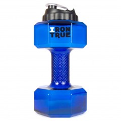 Бутылка-гантеля для воды IRONTRUE (синяя) - 2200 мл