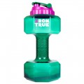 Бутылка-гантеля IRONTRUE (зеленая) - 2200 мл
