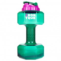 Бутылка-гантеля для воды IRONTRUE (зеленая) - 2200 мл