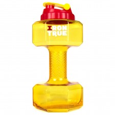 Бутылка-гантеля IRONTRUE (желтая) - 2200 мл
