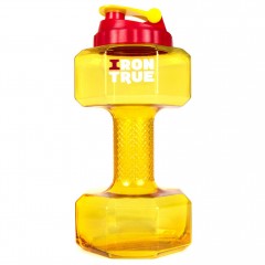 Бутылка-гантеля для воды IRONTRUE (желтая) - 2200 мл