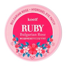 Koelf Патчи для глаз гидрогель рубин/болгарская роза - 60 шт.