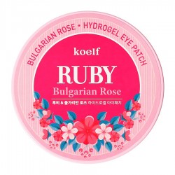 Koelf Патчи для глаз гидрогель рубин/болгарская роза - 60 шт.