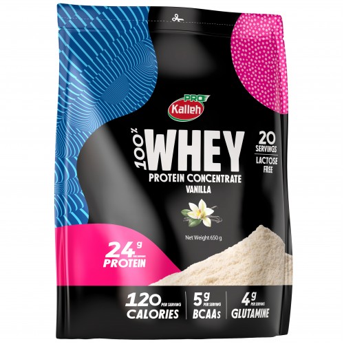 Концентрат сывороточного белка Kalleh PRO 100% Whey Protein Concentrate - 650 грамм ваниль