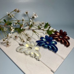 Крабик для волос "Зайчик" 7 см. (НАБОР 3 ШТ - цвета в ассортименте)