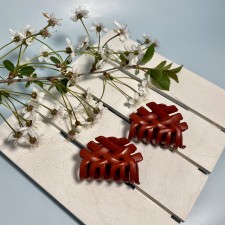 Крабик для волос "Корзинка" 5.5 см. (бордовый)