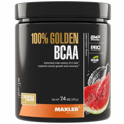 Незаменимые аминокислоты Maxler 100% Golden BCAA - 210 грамм зеленое яблоко