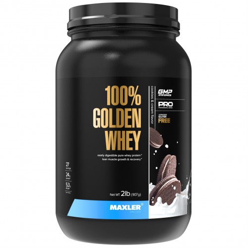 Maxler 100% Golden Whey - 907 грамм (2lb) печенье-крем