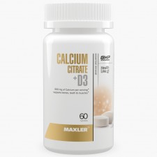 Maxler Calcium Citrate + D3 - 60 таблеток
