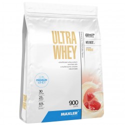 Maxler Ultra Whey - 900 грамм клубничный коктейль