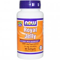NOW Royal Jelly 1000 mg - 60 гелевых капсул