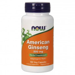 Тестобустер NOW American Ginseng 500 mg - 100 капсул