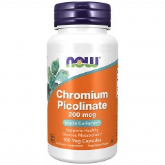 Хром пиколинат NOW Chromium Picolinate 200 mcg - 100 вег.капсул