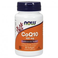 Коэнзим Q10 NOW CoQ10 100 mg - 50 гел.капсул