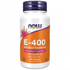 Отзывы Витамин Е NOW E-400 Mixed Tocopherols - 100 гел.капсул