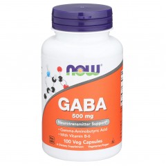 NOW GABA 500 mg - 100 вег.капсул