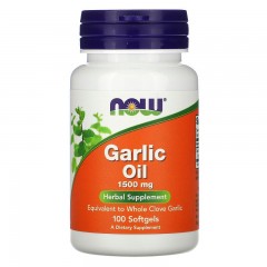 Чесночное масло NOW Garlic Oil 1500 mg - 100 капсул