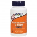NOW Glucosamine & MSM 750/250 mg - 60 вег.капсул