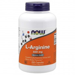 L-Аргинин NOW L-Arginine 500 mg - 250 капсул
