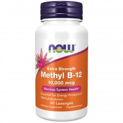 Метилкобаламин NOW Methyl B-12 (Methylcobalamin) 10000 mcg - 60 пастилок