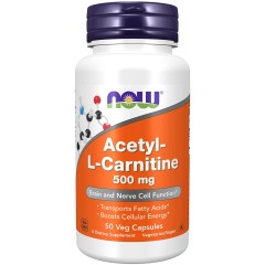 Отзывы NOW Acetyl-L-Carnitine 500 mg - 50 вег.капсул