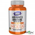 NOW Arginine & Ornithine - 100 вег.капсул