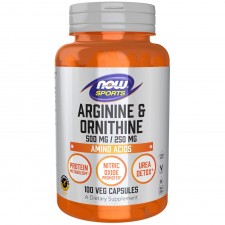 NOW Arginine & Ornithine - 100 вег.капсул