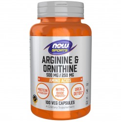 NOW Arginine & Ornithine - 100 вег.капсул
