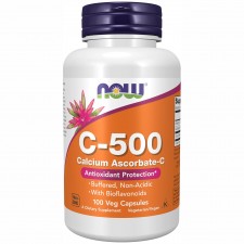 NOW C-500 Calcium Ascorbate - 100 вег.капсул