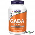 NOW GABA 750 mg - 200 вег.капсул