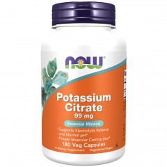Отзывы NOW Potassium Citrate 99 mg - 180 вег.капсул