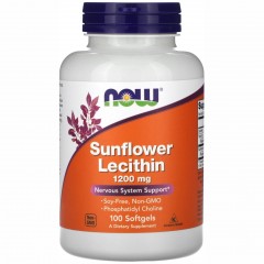 NOW Sunflower Lecithin 1200 mg - 100 гел.капсул