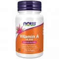 NOW Vitamin A 10000 IU - 100 гелевых капсул